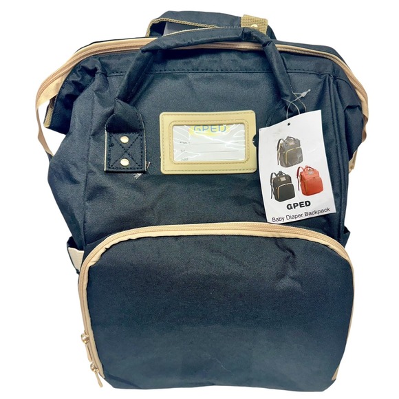 Large Capacity Baby Diaper Bag W/ Insulated Pockets Backpack - Black - Picture 8 of 8